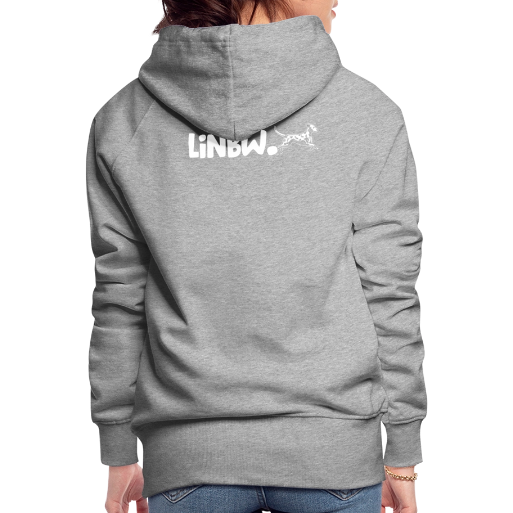 LiNBW. Frauen Hoodie Life is not just black and white - Grau meliert