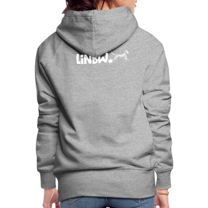 LiNBW. Frauen Hoodie Life is not just black and white - Grau meliert