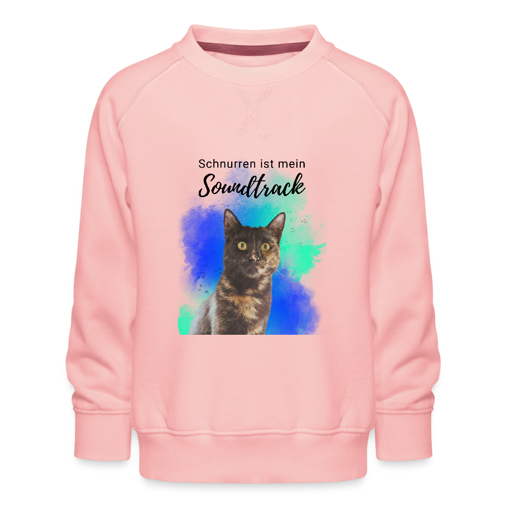 LiNBW. Kinder Pullover Schnurren ist mein Soundtrack - Kristallrosa