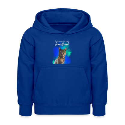 LiNBW. Kinder Hoodie Schnurren ist mein Soundtrack - Royalblau
