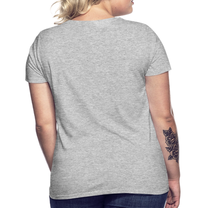 LiNBW. Frauen T-Shirt Schnurren ist mein Soundtrack - Grau meliert