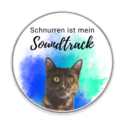 Magnet „Schnurren ist mein Soundtrack“ – Katzenliebe für Kühlschrank & Co. - Weiß