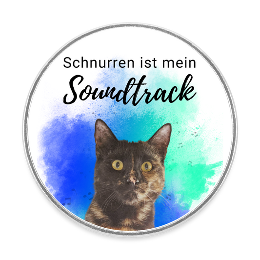Magnet „Schnurren ist mein Soundtrack“ – Katzenliebe für Kühlschrank & Co. - Weiß