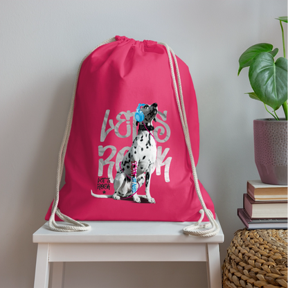 LiNBW. Turnbeutel Dalmatiner Let´s Rock - Fuchsia
