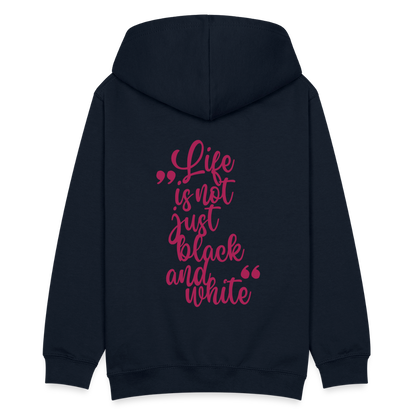 LiNBW. Teenager Hoodie Life is not just black and white - Navy