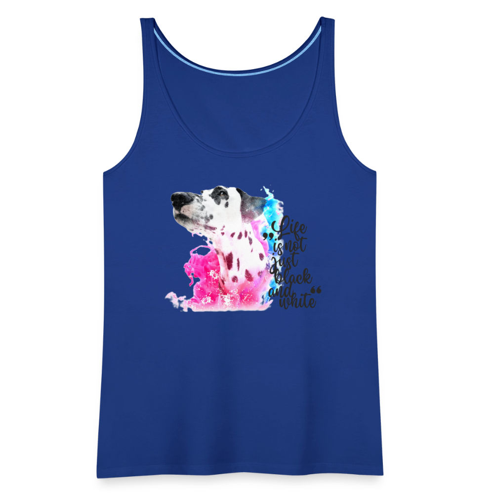 LiNBW. Frauen Tank-Top Dalmatiner Life is not just black and white - Königsblau