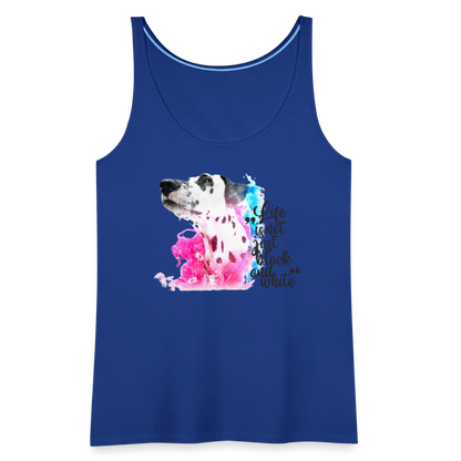 LiNBW. Frauen Tank-Top Dalmatiner Life is not just black and white - Königsblau