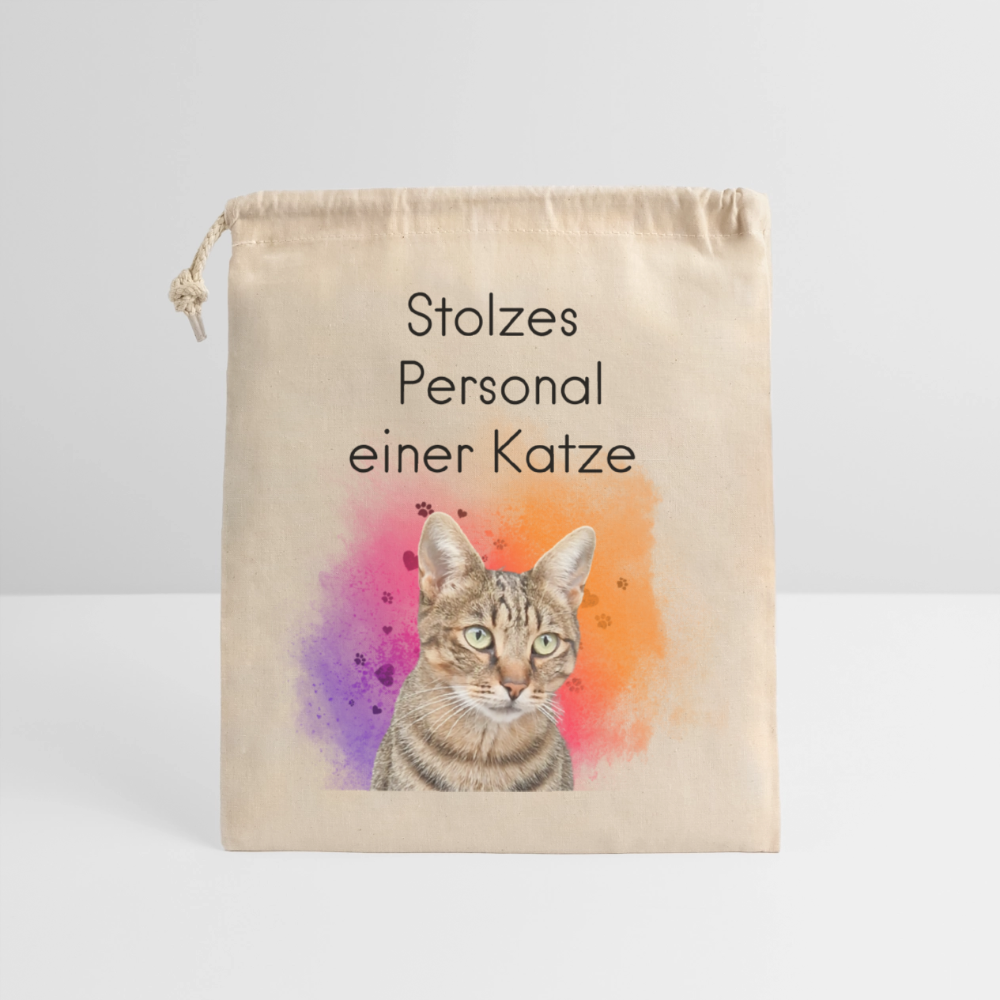 LiNBW. Baumwollbeutel Stolzes Personal einer Katze - Natur