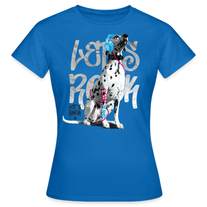 LiNBW. Frauen T-Shirt Dalmatiner Let's Rock - Royalblau