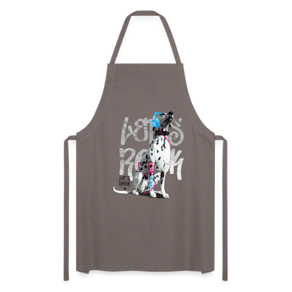 Kochschürze „Let’s Rock“ – Für Dalmatiner-Fans mit Rhythmus im Blut - Grau