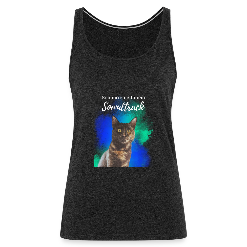 LiNBW. Frauen Tank-Top Schnurren ist mein Soundtrack - Anthrazit