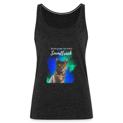 LiNBW. Frauen Tank-Top Schnurren ist mein Soundtrack - Anthrazit