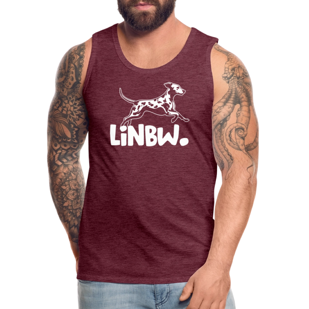 LiNBW. Männer Tank-Top - Bordeauxrot meliert