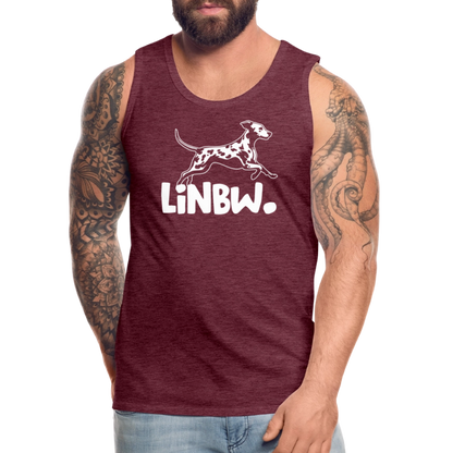 LiNBW. Männer Tank-Top - Bordeauxrot meliert