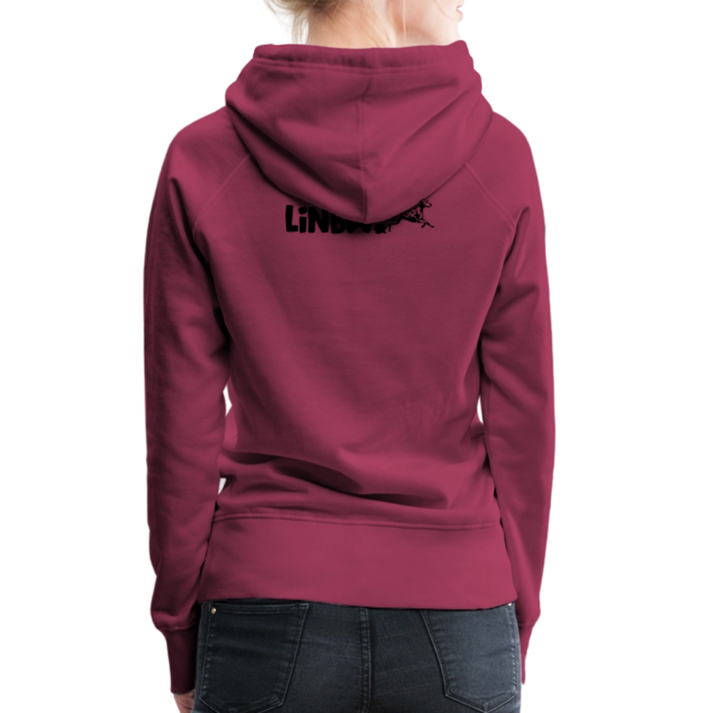 LiNBW. Frauen Hoodie Life is not just black and white - Bordeaux