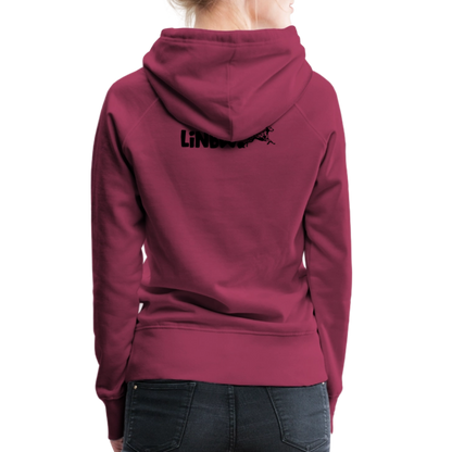 LiNBW. Frauen Hoodie Life is not just black and white - Bordeaux