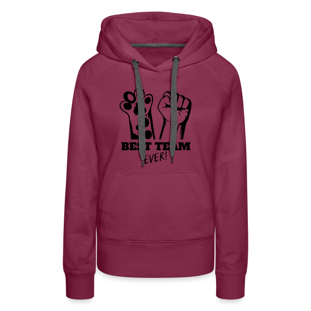 LiNBW.  Frauen Hoodie Best Team Ever - Bordeaux