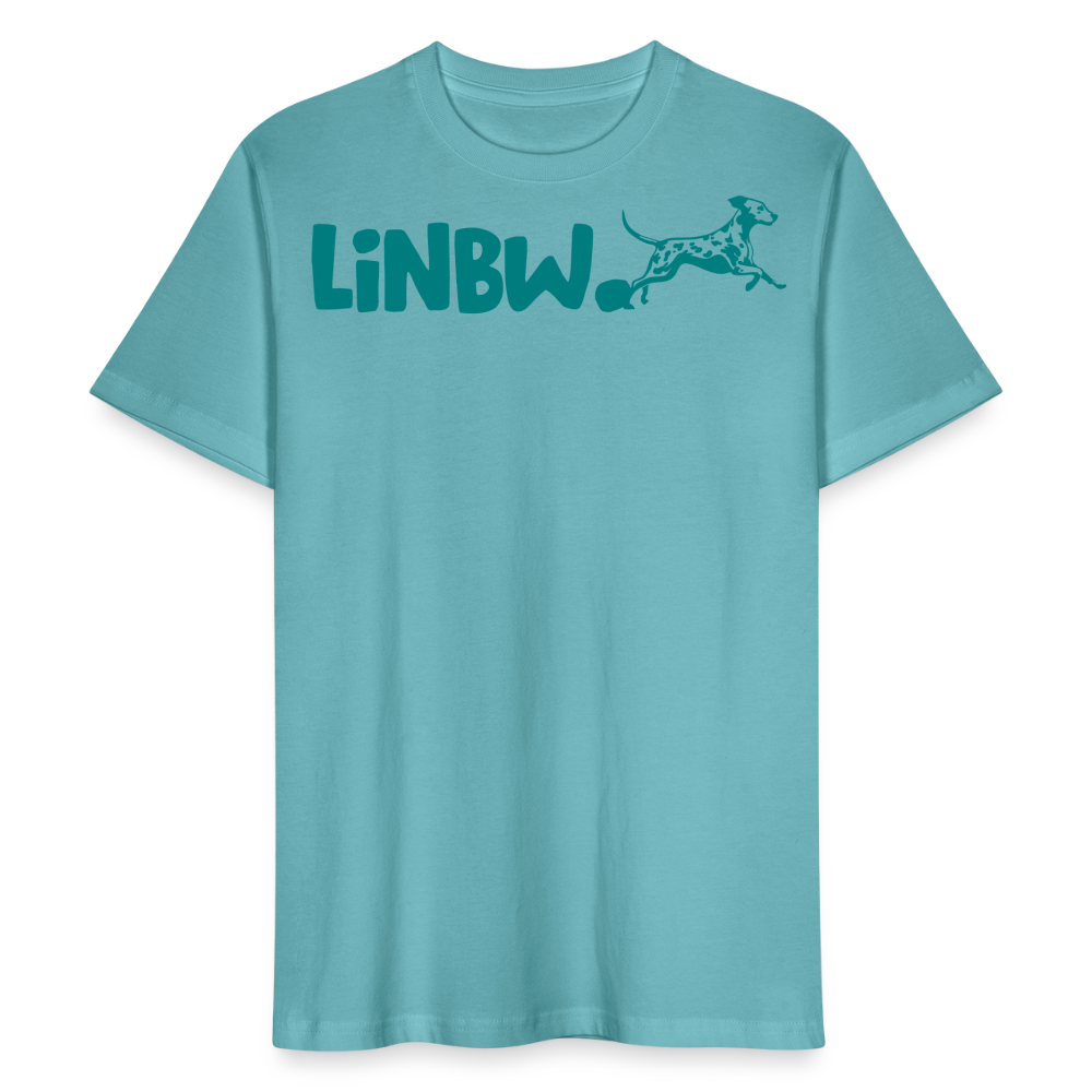 LiNBW. Männer T-Shirt Life is not just black and white - Pastelltürkis