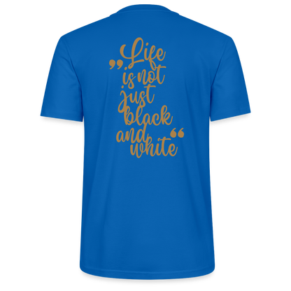 LiNBW. Männer T-Shirt Life is not just black and white - Pfauenblau