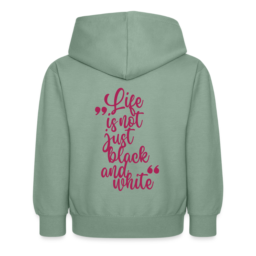 LiNBW. Kinder Hoodie Life is not just black and white - Graugrün