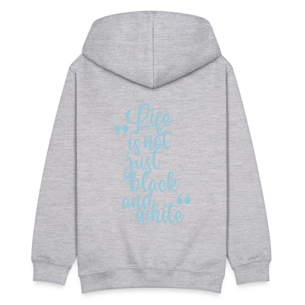 LiNBW. Teenager Hoodie Life is not just black and white - Hellgrau meliert
