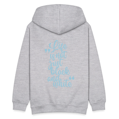 LiNBW. Teenager Hoodie Life is not just black and white - Hellgrau meliert