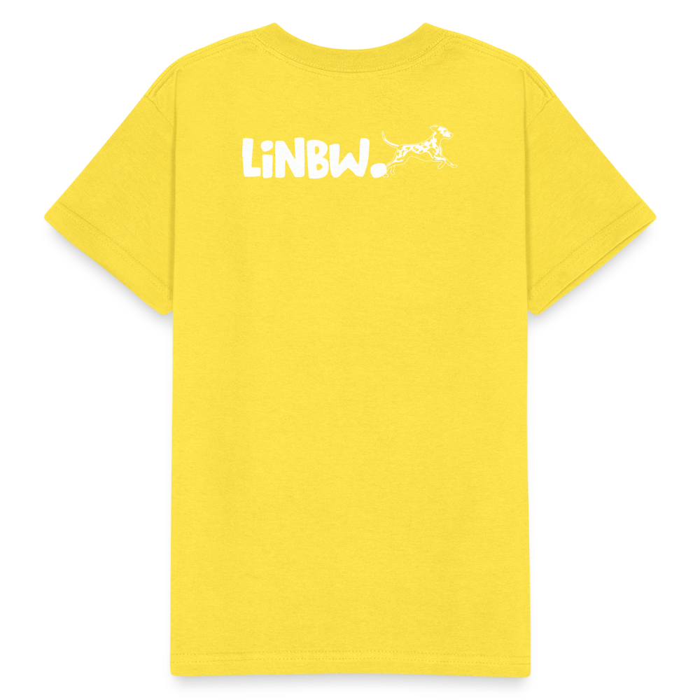 Kinder-T-Shirt – Life is not just black and white | Statement-Shirt mit Haltung - Gelb
