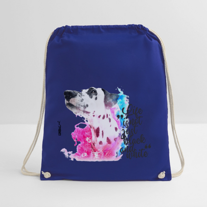 LiNBW. Turnbeutel Dalmatiner Life is not just black and white - Königsblau