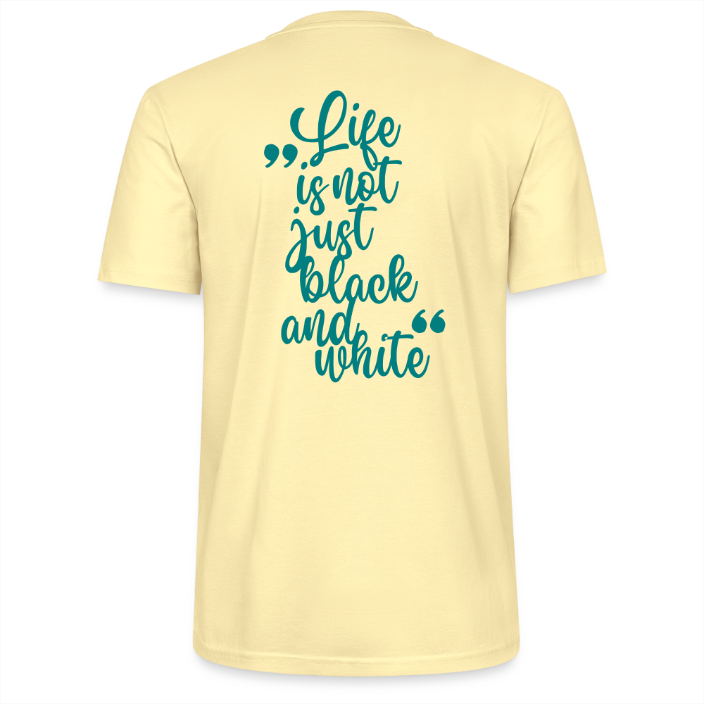 LiNBW. Männer T-Shirt Life is not just black and white - Creme