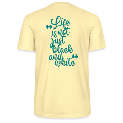 LiNBW. Männer T-Shirt Life is not just black and white - Creme