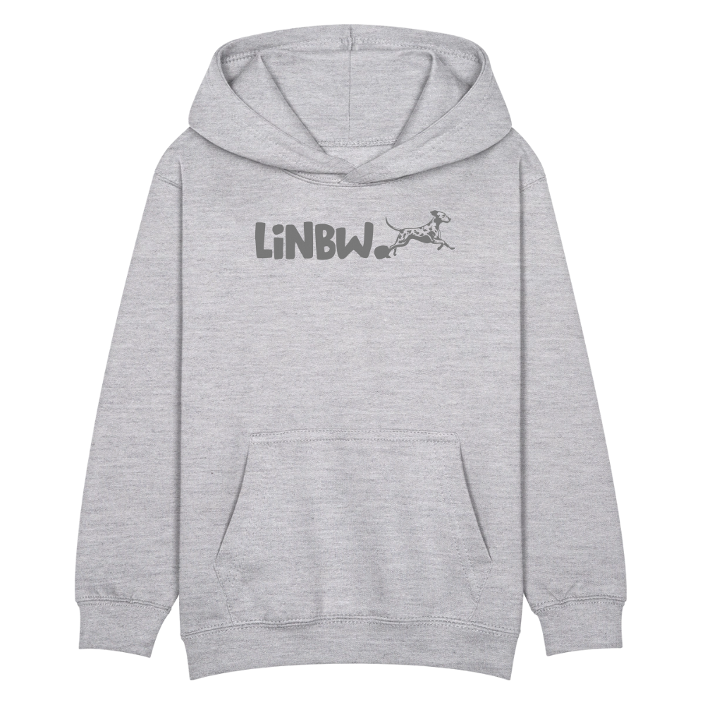 LiNBW. Kinder Hoodie Life is not just black and white - Hellgrau meliert