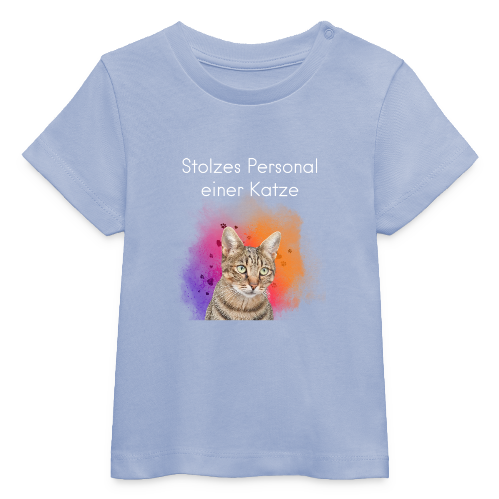 LiNBW. Baby T-Shirt Stolzes Personal einer Katze - Sky