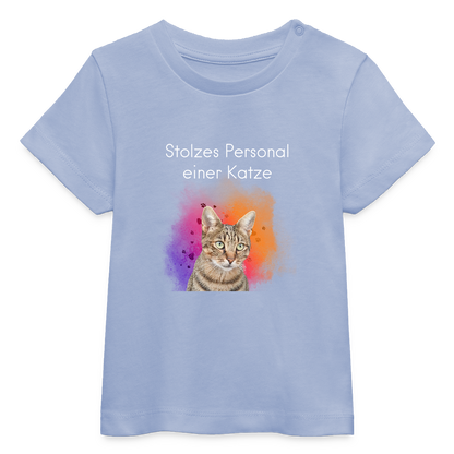 LiNBW. Baby T-Shirt Stolzes Personal einer Katze - Sky