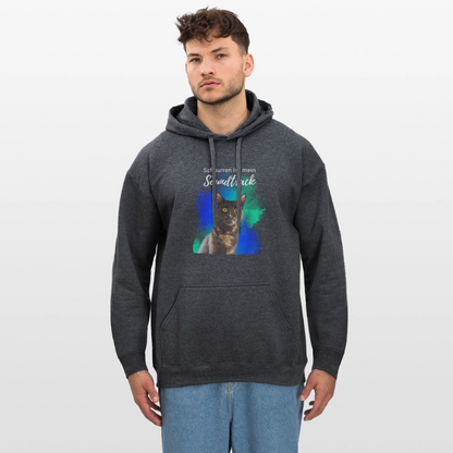 LiNBW. Männer & Frauen Hoodie Schnurren ist mein Soundtrack - Dunkelgrau meliert