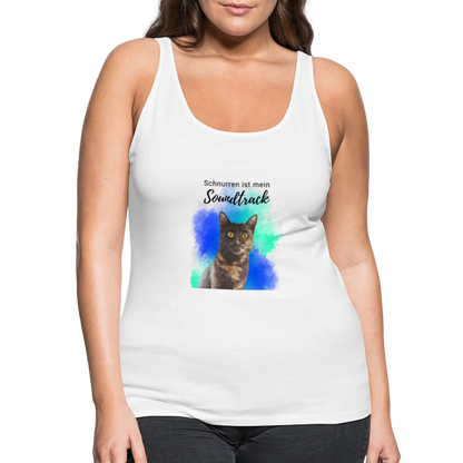 LiNBW. Frauen Tank-Top Schnurren ist mein Soundtrack - Weiß