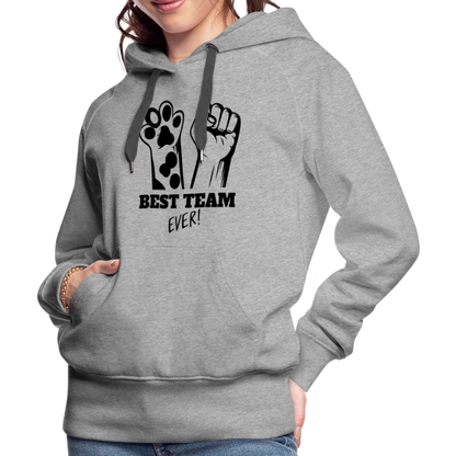 LiNBW.  Frauen Hoodie Best Team Ever - Grau meliert