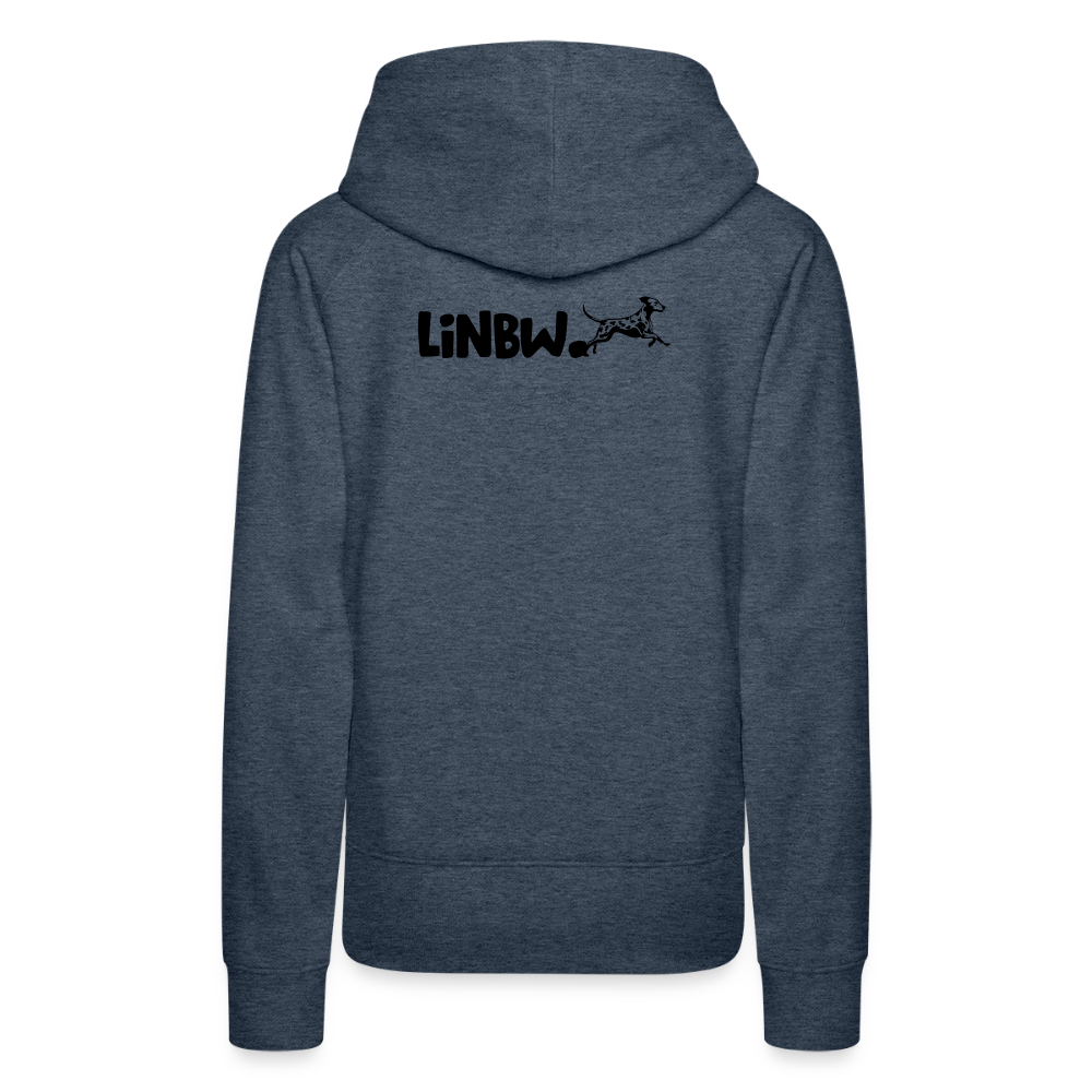 LiNBW. Frauen Hoodie Life is not just black and white - Jeansblau