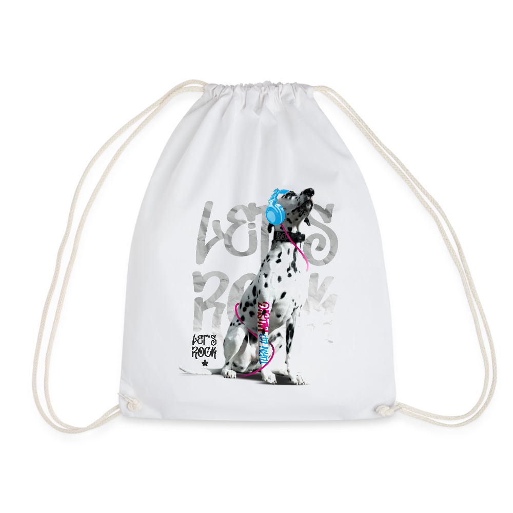 LiNBW. Turnbeutel Dalmatiner Let´s Rock - Weiß