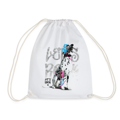 LiNBW. Turnbeutel Dalmatiner Let´s Rock - Weiß