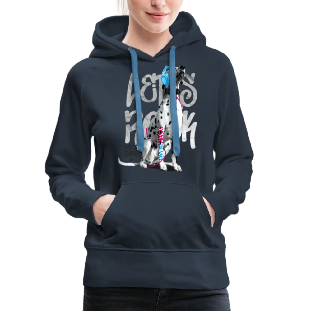 LiNBW. Frauen Hoodie Dalmatiner Let's Rock - Navy