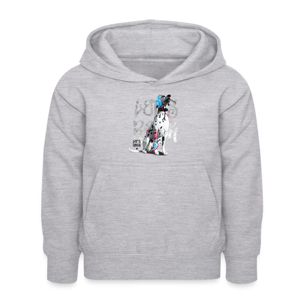 LiNBW. Kinder Hoodie Dalmatiner Let's Rock - Hellgrau meliert