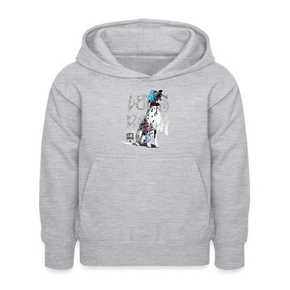 LiNBW. Kinder Hoodie Dalmatiner Let's Rock - Hellgrau meliert