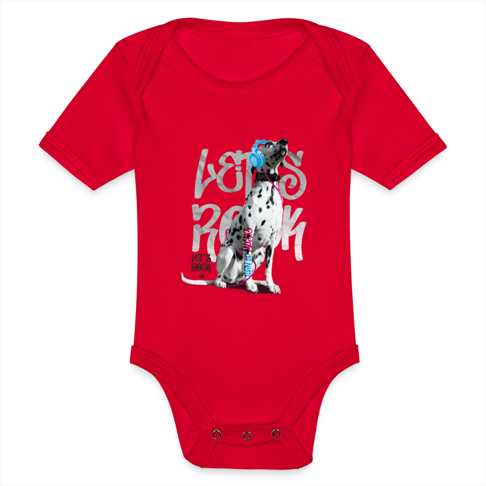 LiNBW. Body Kurzarm Dalmatiner Let's Rock - Rot