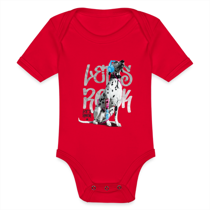 LiNBW. Body Kurzarm Dalmatiner Let's Rock - Rot