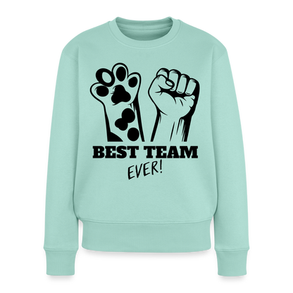 Damen Pullover „Best Team Ever“ –  für wahre Freundschaft 🐾✊ - Mint 