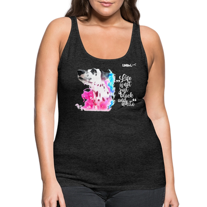 LiNBW. Frauen Tank-Top Dalmatiner Life is not just black and white - Anthrazit
