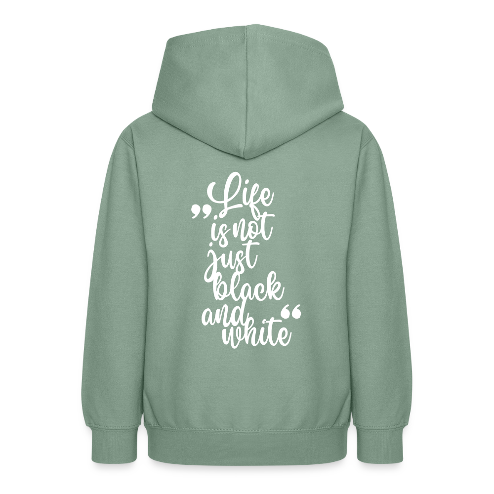 LiNBW. Teenager Hoodie Life is not just black and white - Graugrün