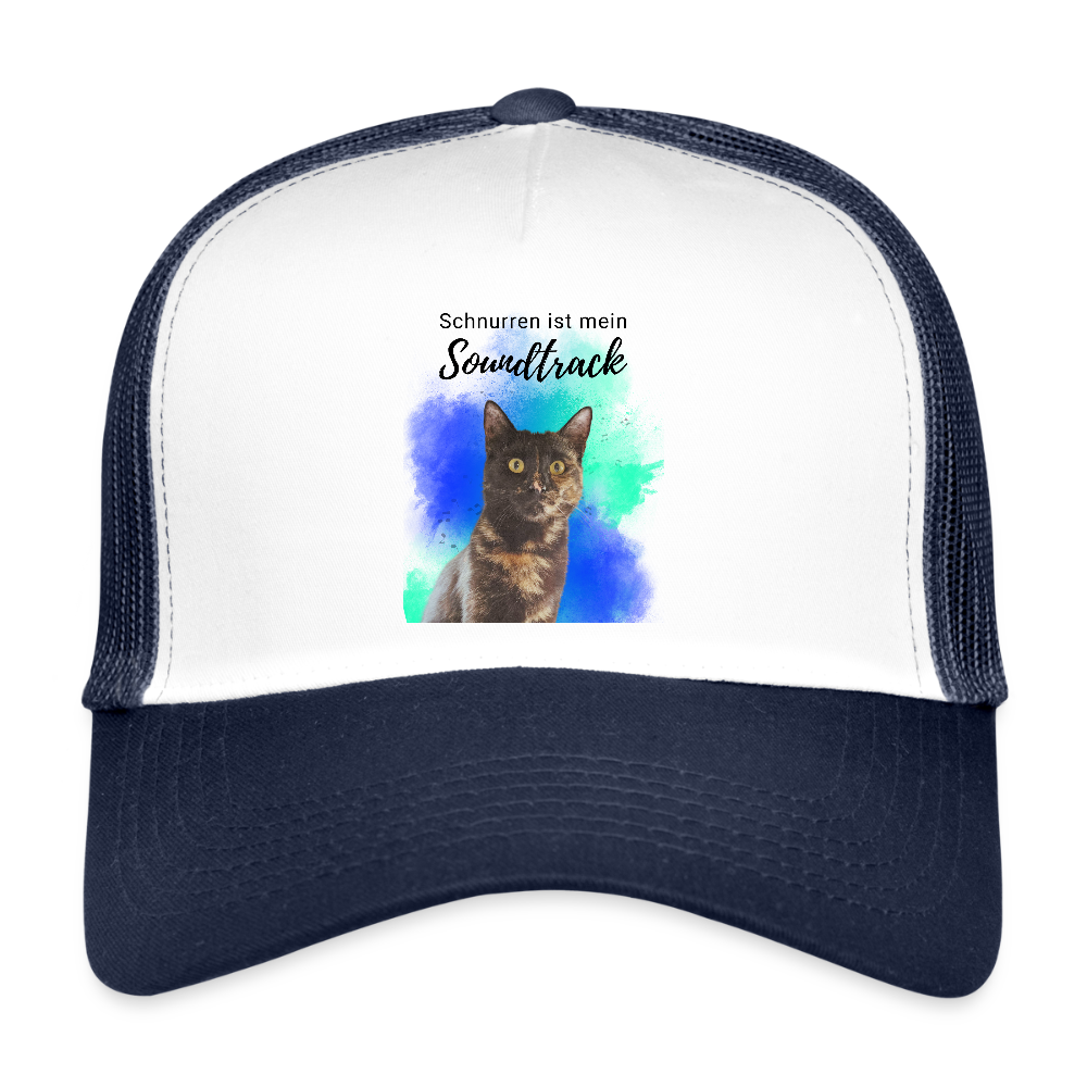 LiNBW. Cap Schnurren ist mein Soundtrack - Weiß/Navy