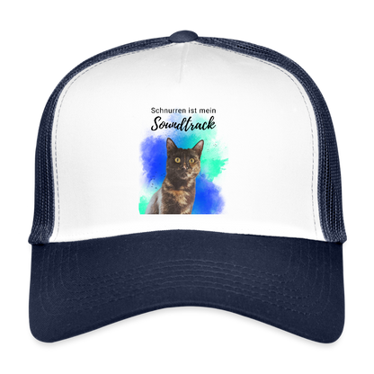 LiNBW. Cap Schnurren ist mein Soundtrack - Weiß/Navy