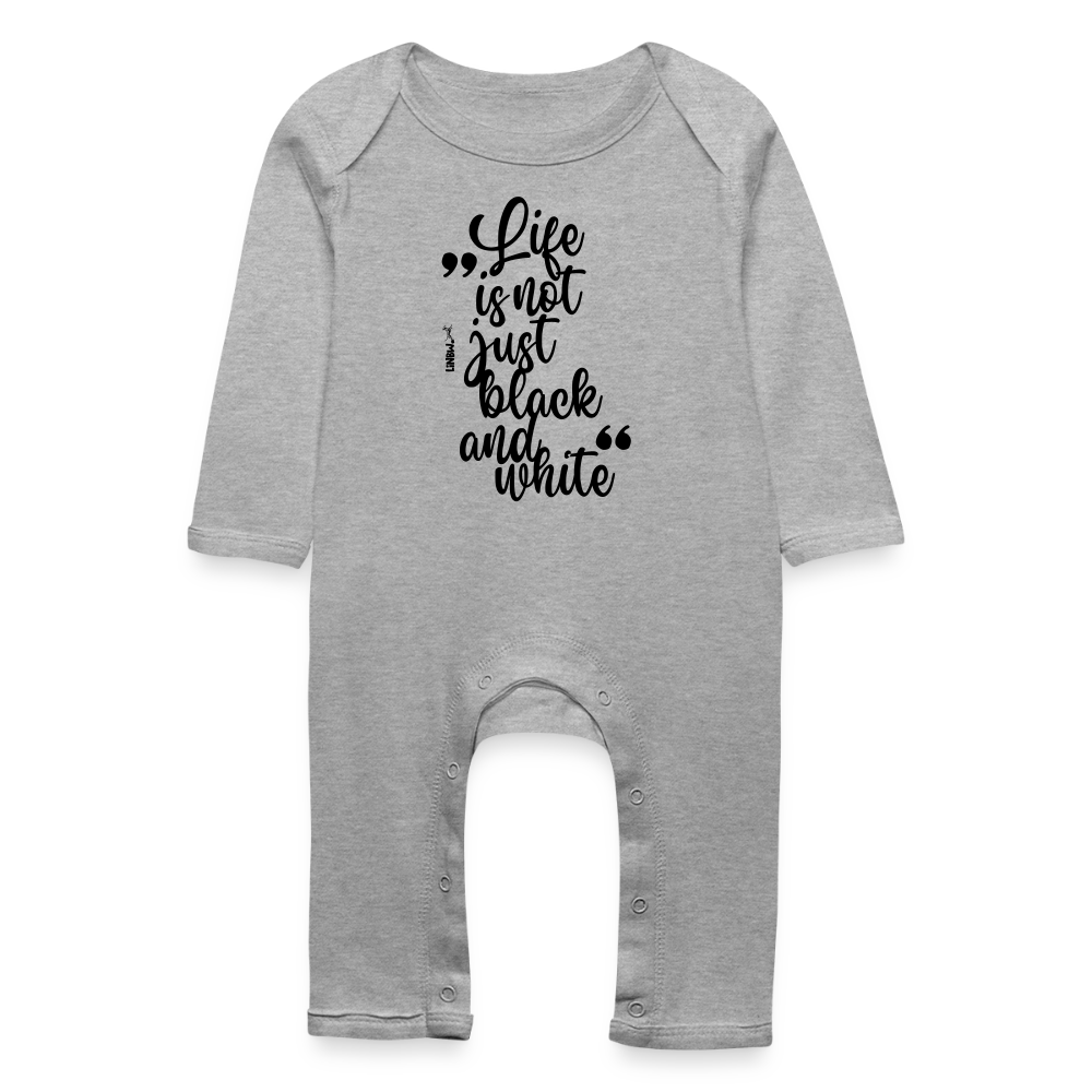 LiNBW. Baby Strampler Life is not just black and white - Grau meliert